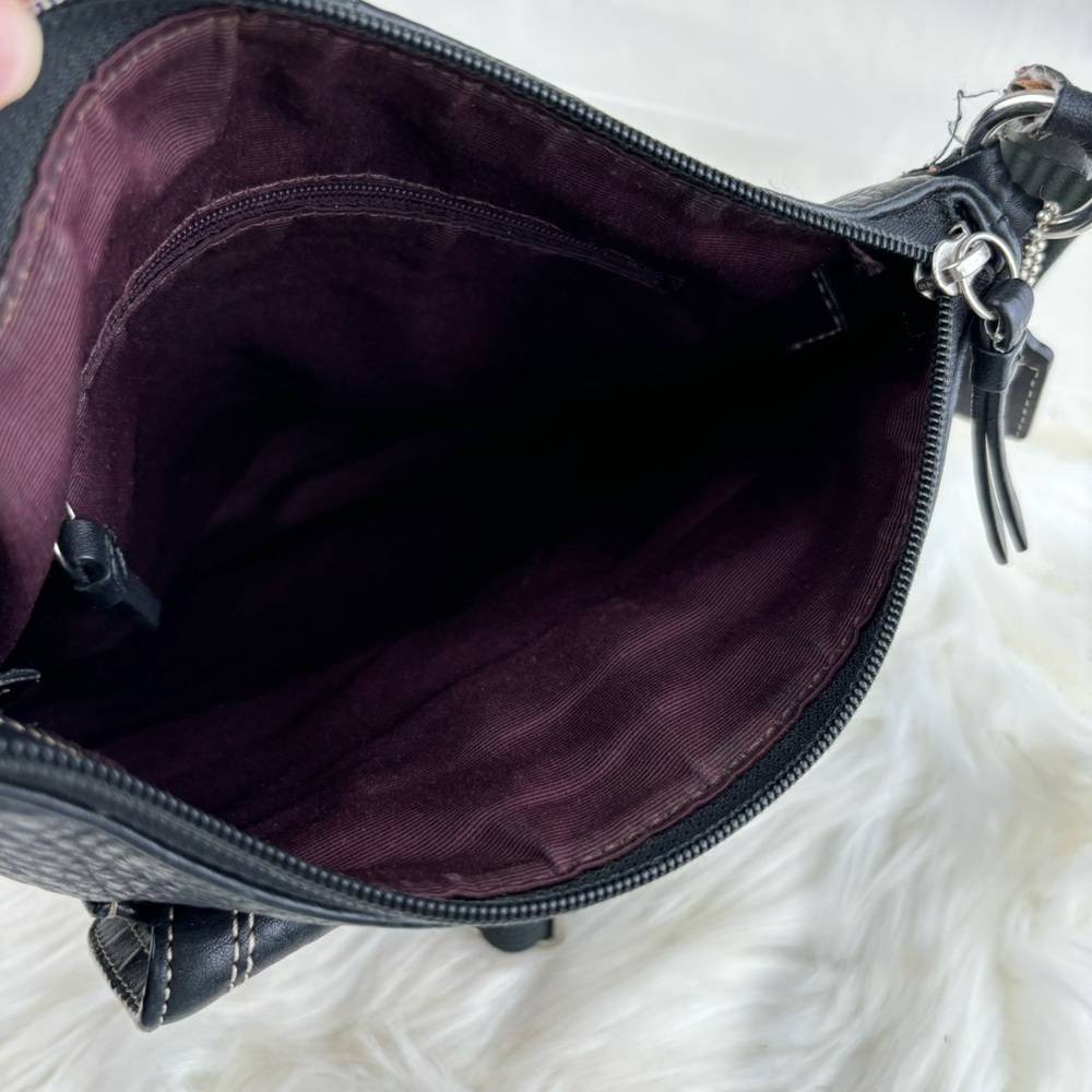 COACH PEBBLED LEATHER CROSSBODY BAG - Picture 7 of 10